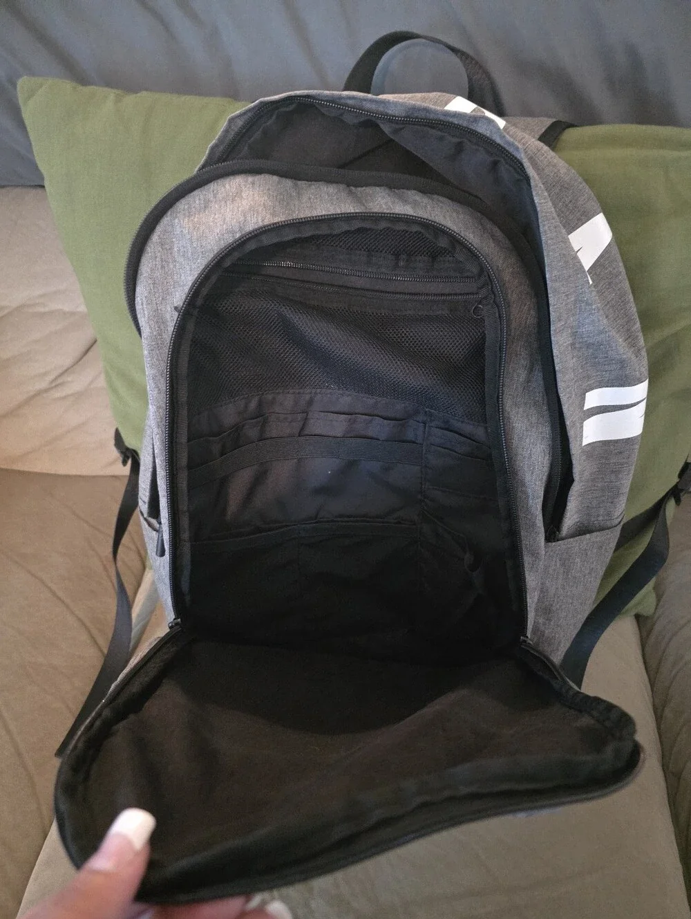 Jordan Grey Jumpman Backpack with Red Tag